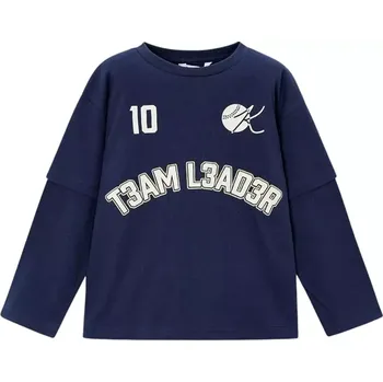 Chlapecké tričko Chlapecké triko dlouhý rukáv Mayoral s číslem 10 4075-75 Tmavě modré velikost 104