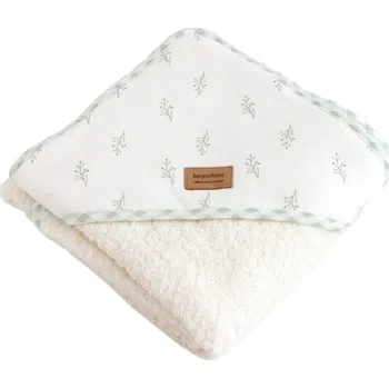 BONJOURBÉBÉ dětská bavlněná osuška s kapucí 100x100cm Spring Cottage II.