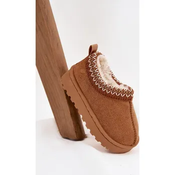 Dívčí obuv Dětské sněhule s výšivkou Camel Prina 29