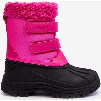 Dívčí sněhule Dětské sněhové boty na zipy Big Star Fuksja MM374112 32