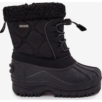 Dívčí obuv Zateplené dětské sněhule na zip Big Star OO374073 Černé 33