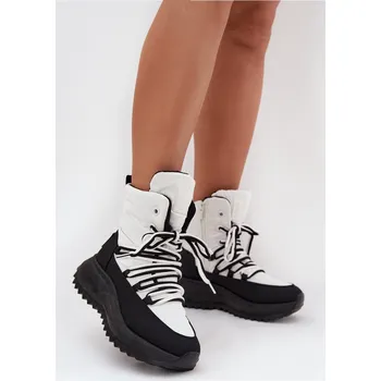 Dívčí sněhule Dámské Sněhule Na Zip Big Star SS274060 Bílá-Černá 39