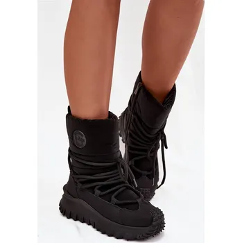 Dívčí sněhule Kožené sněhule na platformě Lee Cooper LCJ-25-12-3660 Černé 36