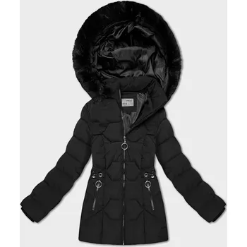 Černá vypasovaná zimní bunda s odepínací kapucí S'West (B8196-1) odstíny černé M (38)