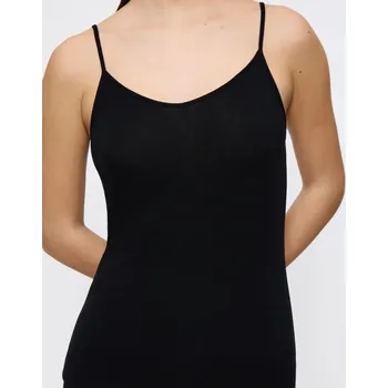 Beauty Layers Spaghetti Top Wool - BLACK - TRIUMPH BLACK - TRIUMPH L