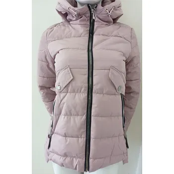 Dámská prošívaná bunda s kapucí BH-1744 (ty0116) - Forever starorůžová S