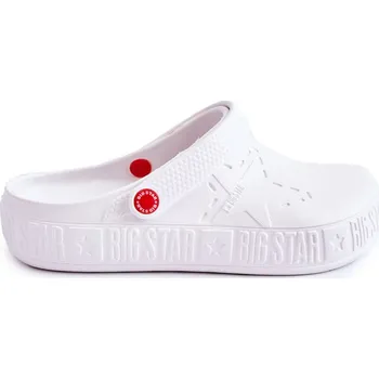Dámské žabky Pánské lehké pantofle Big Star II175003 Bílé 47