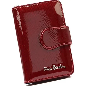 Peněženka Menší tmavě červená dámská lakovaná kožená peněženka Pierre Cardin
