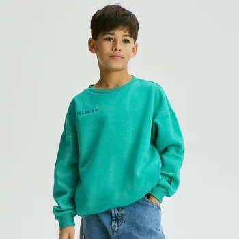 Chlapecké oblečení Reserved - Bavlněná oversize mikina - svěží zelená - 952FJ-76X - 952FJ-76X-134