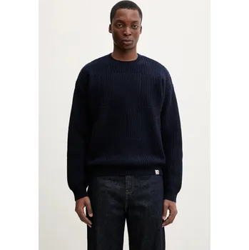 Pánský svetr Svetr s příměsí vlny Carhartt WIP Bishop Sweater tmavomodrá barva, I035591.1CXX, XL, 59X