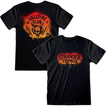 Pánské tričko Tričko Stranger Things - Spray Paint Hellfire Velikost: XL