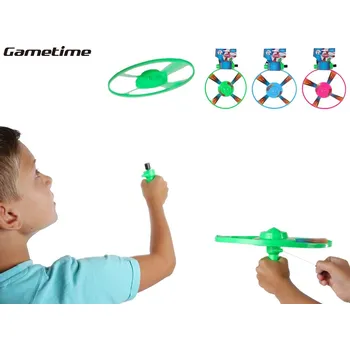 Létající drak Gametime vystřelovací disk 26 cm - mix barev (růžová, zelená, modrá)