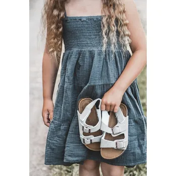 Sada pánského spodního prádla Dětské sandálky na korkové platformě se suchým zipem šedé Rorria 19