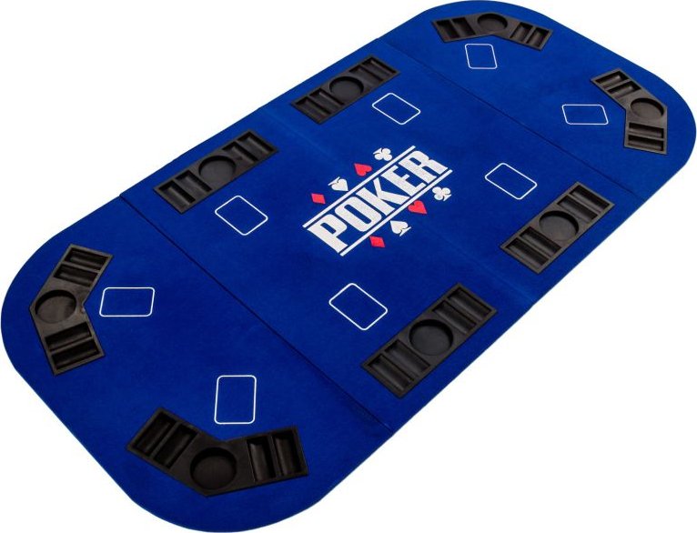 GamesPlanet® Skládací pokerová podložka, modrá