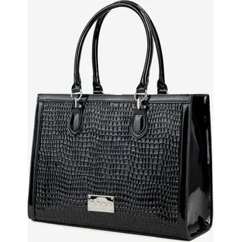 Kabelka Lakovaná kabelka s vyraženým vzorem NOBO BAG6150-M20 Černá univerzální