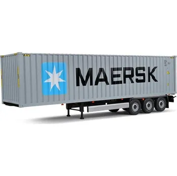 Hračka 1:24 přívěs kontejner - Trailer grey/blue