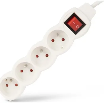 Prodlužovací kabel Bramcke Prodlužovací kabel s vypínačem, 4 zásuvky - 3G1,5, 5 m - expresní doprava