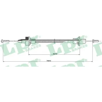 Spojkové lanko Tažné lanko, ovládání spojky LPR C0076C