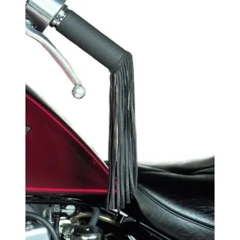 Kožené třásně Held na rukojeti motocyklu, kůže, černé 70372