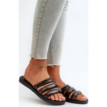 Dámské žabky Dámské ploché gumové žabky 26727 Ipanema Puffer Tiras Fem Černé 39