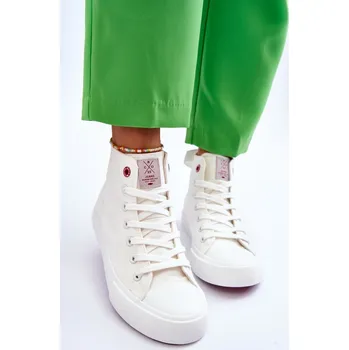 Dámské tenisky Dámské klasické vysoké tenisky Cross Jeans LL2R4086C Bílé 38