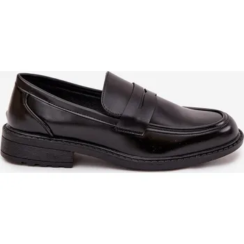 Dámské mokasíny Pánské mokasíny z eko kůže černé Darvell 40