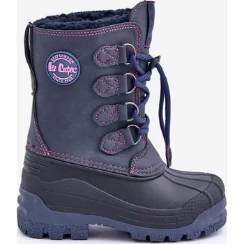 Dívčí sněhule Vysoké Teplé Dětské Sněhule Se Stahováním Modré Lee Cooper LCJ-24-44-2843K 33