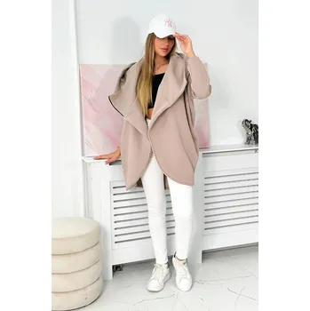 Dámská mikina Krátká mikina na zip tmavě béžová UNI