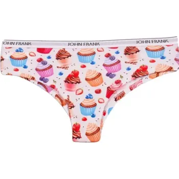 Kalhotky Dámské kalhotky John Frank WJFD-S106-BERRYCAKE Bílá S