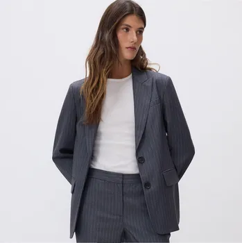 Dámské sako Reserved - Jednořadý blejzr s příměsí viskózy - tmavě šedá - YS462-90X - YS462-90X-S