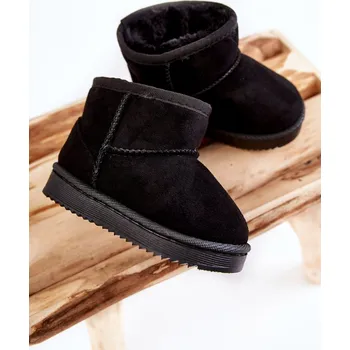 Dívčí sněhule Dětské Teplé Sněhule Semišové černé Gooby 29