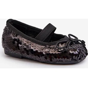 Dětské baletky zdobené flitry Černé Weries 19