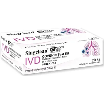 Diagnostický test Singclean® 20x test antigen COVID-19 - výtěrový z přední části nosu (43,9 Kč /ks)