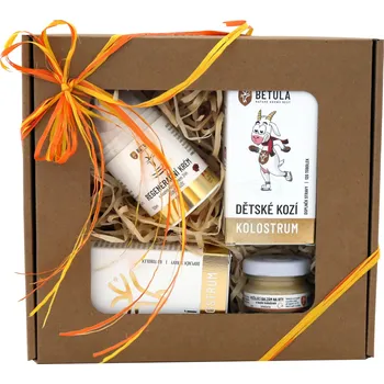 BETULA Dárkové balení 2x Kozí kolostrum + regenerační krém + balzám Varianta: 2x Kozí kolostrum, 1x regenerační krém růže, 1x balzám smetana