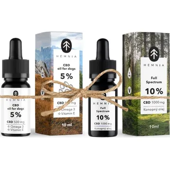 CBD Hemnia CBD balíček pro páníčka a jeho psího mazlíčka Varianta: Full Spectrum CBD Konopný olej 10%, 1000 mg, 10 ml