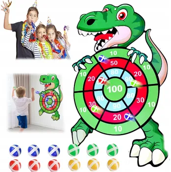 Terč na šipky DINO DART hra s dinosaury na SUCHÝ ZIP Terč ŠIPKY + MÍČKY bezpečná VELKÁ 73 cm