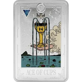 Stříbrná mince Tarotové karty (Malá arkána) - Ace of Cups 1 Oz 2025 Color PROOF (1.)