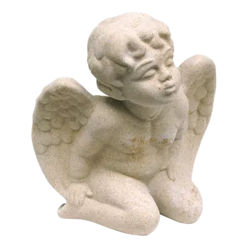 Zahradní dekorace Klečící andílek z umělého pískovce
