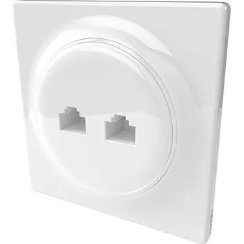 vypínač a zásuvka FIBARO Walli Ethernet zásuvka