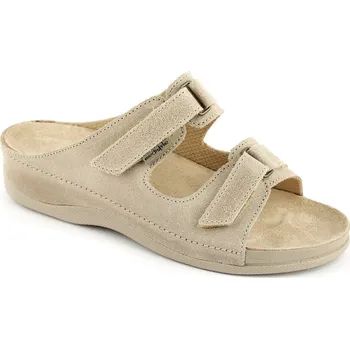 Dámská zdravotní obuv Pantofle BÁRA zdravotní obuv dámská béžová (rozšířená v oblasti nártu) 6B-612 39