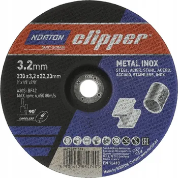 Řezný kotouč Řezný kotouč na kov Norton 66253371518 230 x 22,2 mm