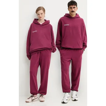 Bavlněné tepláky Pangaia 10000295. burgundské 83X, vel. M