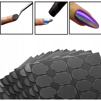 Umělé nehty Oboustranné lepidlo na nehty UV/LED - Samolepky pod tipy pro Press On, 120 ks