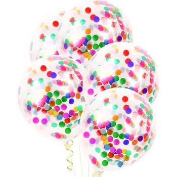 Balónek Velké Balónky s KONFETAMI BAREVNÉ latexové 12" 30cm 100 ks MIX BAREV