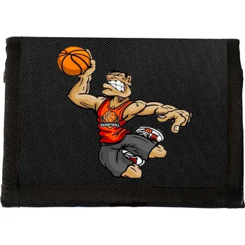 Peněženka Peněženka pro basketbalistu, textilní, BASKETBAL, na suchý zip, Sportovní