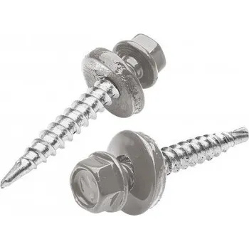 Šroub TopKraft Šroub samořezný pozink. 4,8x19mm šedý hliník RAL9007