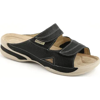 Dámská zdravotní obuv Pantofle LUCY halux zdravotní obuv dámská černá (pro vybočené palce) 5L-E16/H 39