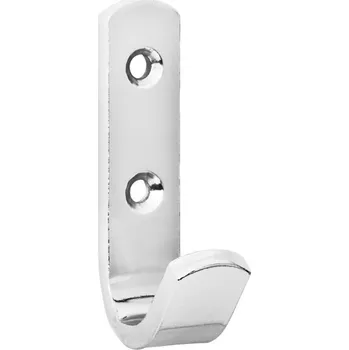 Věšák CHROMOVÝ věšák rovný šatní 8cm šířka 2cm hloubka 4,5cm šatna