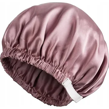 Čepice Hedvábná čepice na spaní, 100% morušové hedvábí - růžová hedvábná čepice