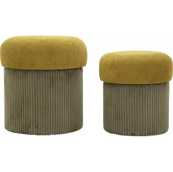 Taburet Sada 2 ks taburetů ASPEN zelená